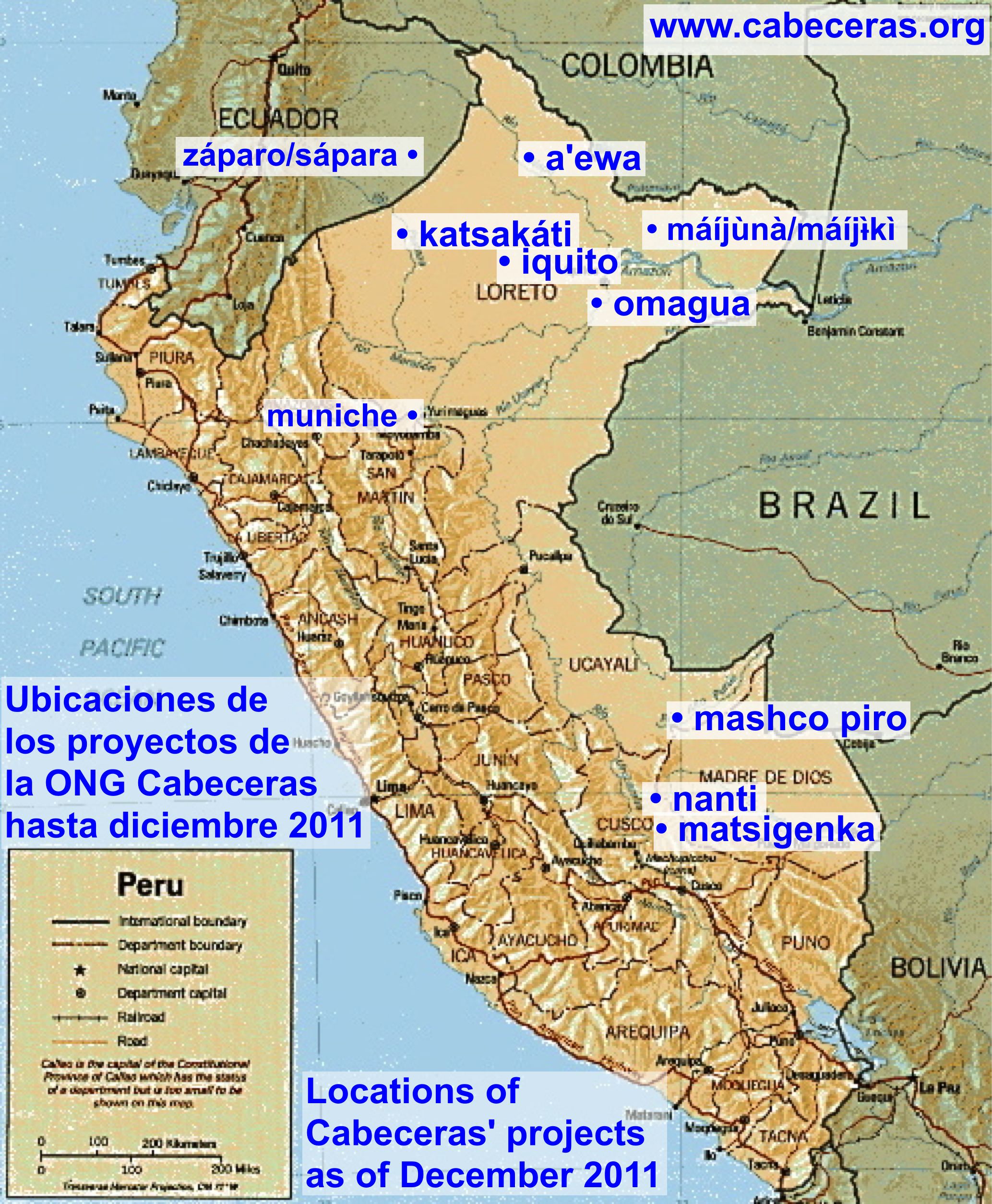 Cabeceras Map 2011